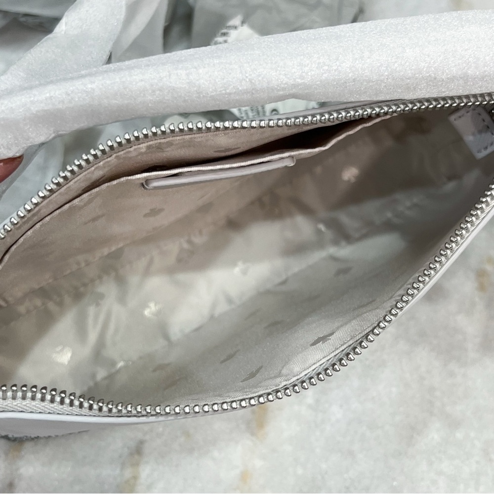 KATE SPADE Flash Glitter Fabric Mixed Mat Gray Crossbody Bag NWT - Picture 10 of 12